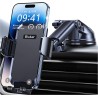 Blukar Support Téléphone Voiture, Porte Téléphone Voiture Ventouse Universel Réglable, Rotation 360°& Ventouse Améliorée & Un Bo