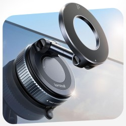 Lamicall Support Telephone Voiture pour MagSafe - [Ventouse à Vide & 24X N55] 360° Rotation, Porte Voiture pour Tableau de Bord/