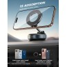 Lamicall Support Telephone Voiture pour MagSafe - [Ventouse à Vide & 24X N55] 360° Rotation, Porte Voiture pour Tableau de Bord/