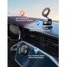 Lamicall Support Telephone Voiture pour MagSafe - [Ventouse à Vide & 24X N55] 360° Rotation, Porte Voiture pour Tableau de Bord/