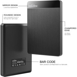 UnionSine Disque Dur Externe Portable 4To Ultra-Mince 2.5" USB 3.0, SATA, Stockage HDD pour PC, Mac, Ordinateur de Bureau, Ordin