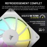 CORSAIR RS120 ARGB 120mm Ventilateurs PWM – Connexion Daisy-Chain – Faible Bruit – Roulement à Dôme Magnétique – Paquet Triple –