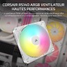 CORSAIR RS140 ARGB 140mm Ventilateur PWM – Connexion Daisy-Chain – Faible Bruit – Roulement à Dôme Magnétique – Paquet Unique – 
