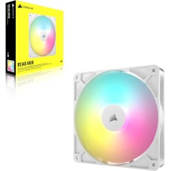 CORSAIR RS140 ARGB 140mm Ventilateur PWM – Connexion Daisy-Chain – Faible Bruit – Roulement à Dôme Magnétique – Paquet Unique – 