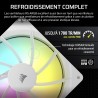 CORSAIR RS140 ARGB 140mm Ventilateurs PWM – Connexion Daisy-Chain – Faible Bruit – Roulement à Dôme Magnétique – Paquet Double –