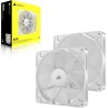 CORSAIR RS140 140mm Ventilateurs PWM – Connexion Daisy-Chain – Faible Bruit – Roulement à Dôme Magnétique – Paquet Double – Blan