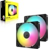 CORSAIR RS140 ARGB 140mm Ventilateurs PWM – Connexion Daisy-Chain – Faible Bruit – Roulement à Dôme Magnétique – Paquet Double –