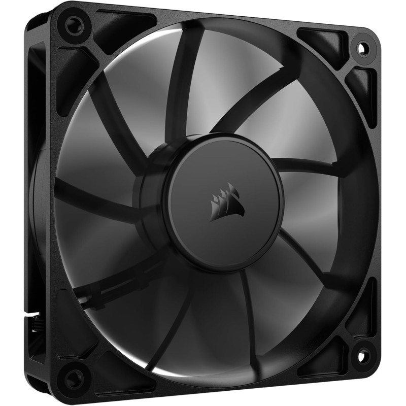 CORSAIR RS120 120mm Ventilateur PWM – Connexion Daisy-Chain – Faible Bruit – Roulement à Dôme Magnétique – Paquet Unique – Noir
