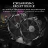 CORSAIR RS140 140mm Ventilateurs PWM – Connexion Daisy-Chain – Faible Bruit – Roulement à Dôme Magnétique – Paquet Double – Noir