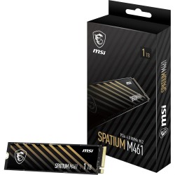 MSI SPATIUM M461 PCIe 4.0 NVMe M.2 1TB - Disque SSD Interne 1 to, PCIe 4.0 NVMe M.2, Lecture 5000 MB/s & Écriture 3200 MB/s, 3D 