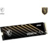 MSI SPATIUM M461 PCIe 4.0 NVMe M.2 1TB - Disque SSD Interne 1 to, PCIe 4.0 NVMe M.2, Lecture 5000 MB/s & Écriture 3200 MB/s, 3D 