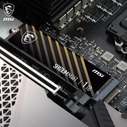 MSI SPATIUM M461 PCIe 4.0 NVMe M.2 1TB - Disque SSD Interne 1 to, PCIe 4.0 NVMe M.2, Lecture 5000 MB/s & Écriture 3200 MB/s, 3D 