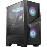 MSI MAG FORGE 100R Boîtier PC - ATX, Moyen Tour, Support GPU jusqu'à 330 mm, ventilateurs ARGB, filtres à poussière magnétiques,