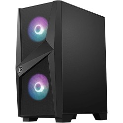 MSI MAG FORGE 100R Boîtier PC - ATX, Moyen Tour, Support GPU jusqu'à 330 mm, ventilateurs ARGB, filtres à poussière magnétiques,