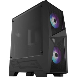 MSI MAG FORGE 100R Boîtier PC - ATX, Moyen Tour, Support GPU jusqu'à 330 mm, ventilateurs ARGB, filtres à poussière magnétiques,
