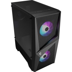 MSI MAG FORGE 100R Boîtier PC - ATX, Moyen Tour, Support GPU jusqu'à 330 mm, ventilateurs ARGB, filtres à poussière magnétiques,