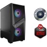 MSI MAG FORGE 100R Boîtier PC - ATX, Moyen Tour, Support GPU jusqu'à 330 mm, ventilateurs ARGB, filtres à poussière magnétiques,