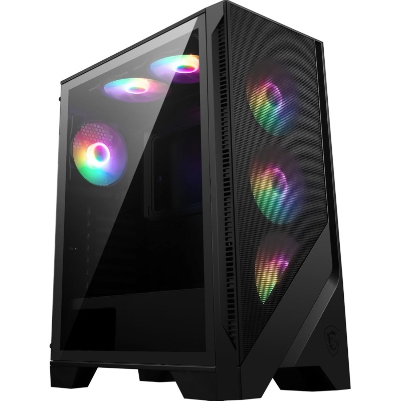 MSI MAG Forge 120A Airflow Boîtier PC Moyen Tour ATX, Micro-ATX & Mini-ITX, Verre Trempé, Façade Mesh, 6 Ventilateurs Auto-RGB 1