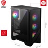 MSI MAG Forge 120A Airflow Boîtier PC Moyen Tour ATX, Micro-ATX & Mini-ITX, Verre Trempé, Façade Mesh, 6 Ventilateurs Auto-RGB 1