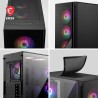 MSI MAG Forge 120A Airflow Boîtier PC Moyen Tour ATX, Micro-ATX & Mini-ITX, Verre Trempé, Façade Mesh, 6 Ventilateurs Auto-RGB 1