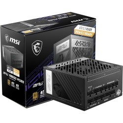 Msi mpg a850g pcie5 alimentation, prise eu - 850w, certifiée 80 plus or, atx 3.0 entièrement modulaire, support gpu pcie 5.0, co