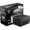 Msi mpg a850g pcie5 alimentation, prise eu - 850w, certifiée 80 plus or, atx 3.0 entièrement modulaire, support gpu pcie 5.0, co