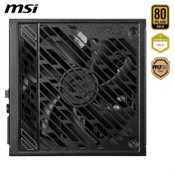 Msi mpg a850gs pcie5 bloc d'alimentation prise eu, 850w, certifié 80 plus or, atx 3.1, compatible pcie 5.1, deux câbles 12v-2x6 