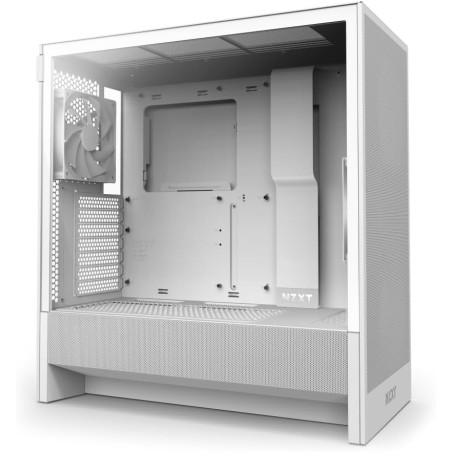 NZXT H5 Flow - Boîtier de PC Gaming Compact Moyen Tour ATX - Flux d'air élevé - 2 × Ventilateurs de 120 mm Inclus - Support de r