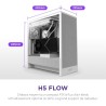 NZXT H5 Flow - Boîtier de PC Gaming Compact Moyen Tour ATX - Flux d'air élevé - 2 × Ventilateurs de 120 mm Inclus - Support de r