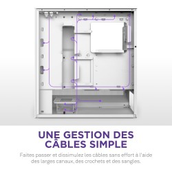 NZXT H5 Flow - Boîtier de PC Gaming Compact Moyen Tour ATX - Flux d'air élevé - 2 × Ventilateurs de 120 mm Inclus - Support de r