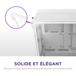 NZXT H5 Flow - Boîtier de PC Gaming Compact Moyen Tour ATX - Flux d'air élevé - 2 × Ventilateurs de 120 mm Inclus - Support de r
