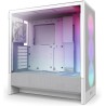 NZXT H5 Flow RGB - Boîtier de PC Gaming Compact Moyen Tour ATX - Flux d'air élevé - F360 RGBCore (CV) Inclus - Support de radiat
