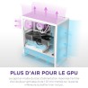 NZXT H5 Flow RGB - Boîtier de PC Gaming Compact Moyen Tour ATX - Flux d'air élevé - F360 RGBCore (CV) Inclus - Support de radiat