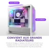 NZXT H5 Flow RGB - Boîtier de PC Gaming Compact Moyen Tour ATX - Flux d'air élevé - F360 RGBCore (CV) Inclus - Support de radiat