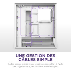 NZXT H5 Flow RGB - Boîtier de PC Gaming Compact Moyen Tour ATX - Flux d'air élevé - F360 RGBCore (CV) Inclus - Support de radiat