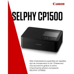 Canon SELPHY CP1500 Imprimante Photo Portable – Impression sans Fil, Impressions Durables, Connectivité USB-C & Carte SD – Impri