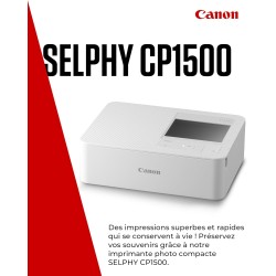 Canon SELPHY CP1500 Imprimante Photo Portable – Impression sans Fil, Impressions Durables, Connectivité USB-C & Carte SD – Impri