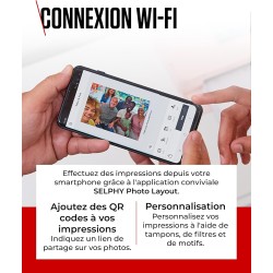 Canon SELPHY CP1500 Imprimante Photo Portable – Impression sans Fil, Impressions Durables, Connectivité USB-C & Carte SD – Impri