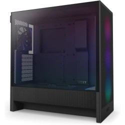 NZXT H5 Flow RGB - Boîtier de PC Gaming Compact Moyen Tour ATX - Flux d'air élevé - F360 RGBCore (CV) Inclus - Support de radiat