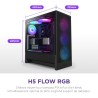 NZXT H5 Flow RGB - Boîtier de PC Gaming Compact Moyen Tour ATX - Flux d'air élevé - F360 RGBCore (CV) Inclus - Support de radiat