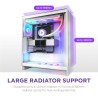 NZXT H7 Flow RGB - Boîtier PC ATX Moyen Format - Ventilateurs RGB - Ventilateur RGB Struct. Unique 360 mm Inclus - Gestion des c