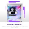 NZXT H7 Flow RGB - Boîtier PC ATX Moyen Format - Ventilateurs RGB - Ventilateur RGB Struct. Unique 360 mm Inclus - Gestion des c