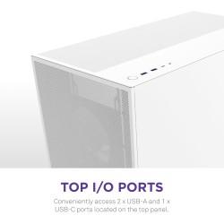 NZXT H7 Flow RGB - Boîtier PC ATX Moyen Format - Ventilateurs RGB - Ventilateur RGB Struct. Unique 360 mm Inclus - Gestion des c