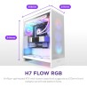 NZXT H7 Flow RGB - Boîtier PC ATX Moyen Format - Ventilateurs RGB - Ventilateur RGB Struct. Unique 360 mm Inclus - Gestion des c
