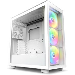 NZXT H7 Elite Blanc – CM-H71EW-02 - Boîtier Gaming Compact - Airflow élevé – Panneaux Avant et latéral en Verre trempé – Cable M