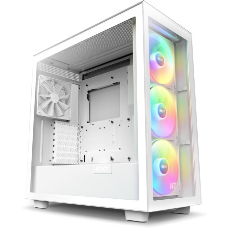 NZXT H7 Elite Blanc – CM-H71EW-02 - Boîtier Gaming Compact - Airflow élevé – Panneaux Avant et latéral en Verre trempé – Cable M