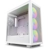 NZXT H7 Flow RGB Blanc - CM-H71FW-R1 - Boîtier Gaming Compact – Airflow élevé – Panneau latéral en Verre trempé – Cable Manageme