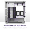 NZXT H7 Flow RGB Blanc - CM-H71FW-R1 - Boîtier Gaming Compact – Airflow élevé – Panneau latéral en Verre trempé – Cable Manageme