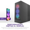 NZXT H7 Flow RGB - Boîtier PC ATX Moyen Format - Ventilateurs RGB - Ventilateur RGB Struct. Unique 360 mm Inclus - Gestion des c