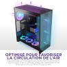 NZXT H7 Flow RGB - Boîtier PC ATX Moyen Format - Ventilateurs RGB - Ventilateur RGB Struct. Unique 360 mm Inclus - Gestion des c